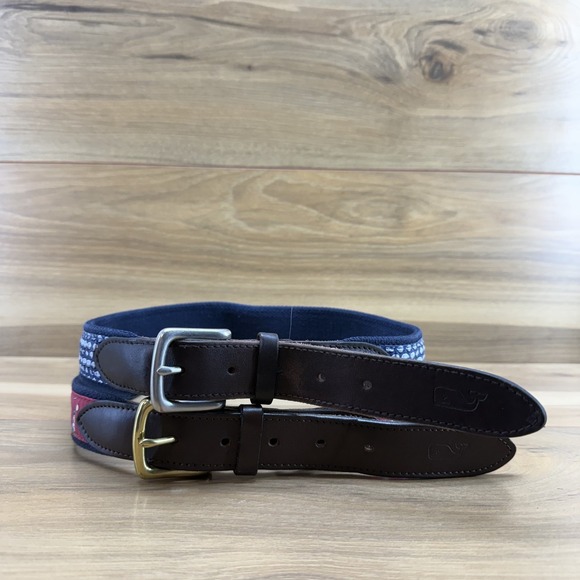 Vineyard Vines Other - Vineyard Vines Mens Belt Size 30 Lot of 2 Blue Whale and Light House Preppy Ivy